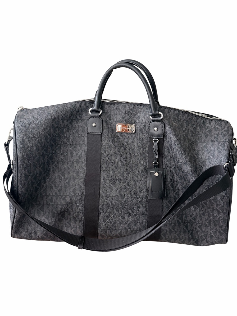 MICHAEL KORS XLARGE Jet Set Duffle Travel Overnight Weekender Bag Black Unisex